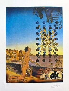 Salvador Dalí – Signed Lithograph “Dali Nude, in Contemplation..." with COA